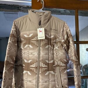 Women’s Ariat Tan Patterned Puffer Jacket